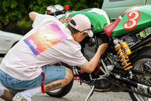 Load image into Gallery viewer, Pink Sunset Surfer Tee